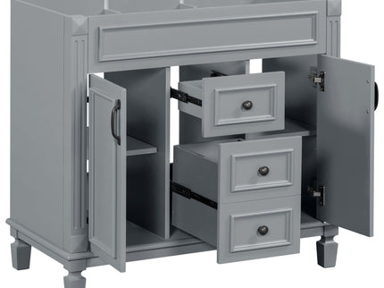 Bathroom Vanity Cabinet With 2 Soft Closing Doors And 2 Drawers
