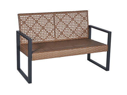 4 Piece Patio Furniture Set With Acacia Wood Table Top And Cushions