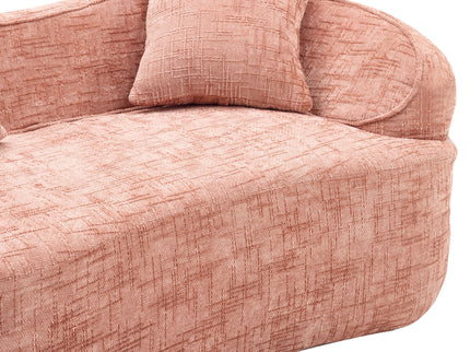 Curved 2 Person Compress Sofa With Armrests, Includes Pillows