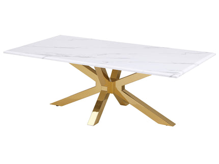 Maciel - Coffee Table With Accents - White Marble
