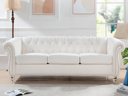 Rolled Arm Chesterfield 3 Seater Sofa
