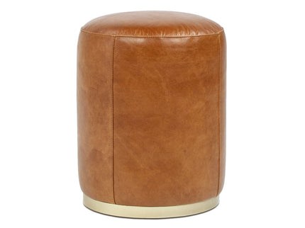 Nico - Round Ottoman Stool - Brown