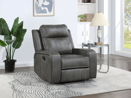 Forrest - Recliner Chair With Tufted Upholstery - Gray