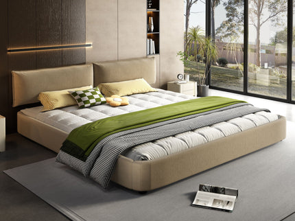 Cloud Bed Frame With Oversized Padded Movable Headboard
