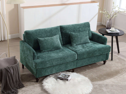 Mid Century Modern Fabric Loveseat Sofa, 2 Seat Upholstered Couch