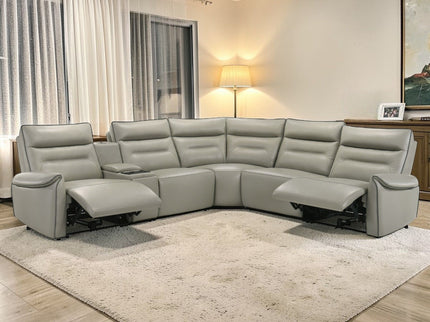 Jayke - Power Motion Sectional Sofa - Light Gray