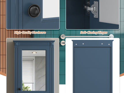 Wall Mounted Bathroom Storage Medicine Cabinet For Over Toilet With Mirror