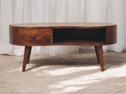 Wave Coffee Table With 1 Drawer