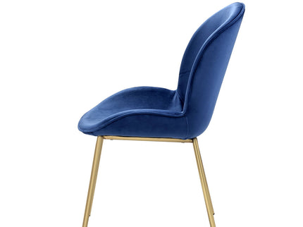 Chuchip - Side Chair (Set of 2) - Blue / Gold