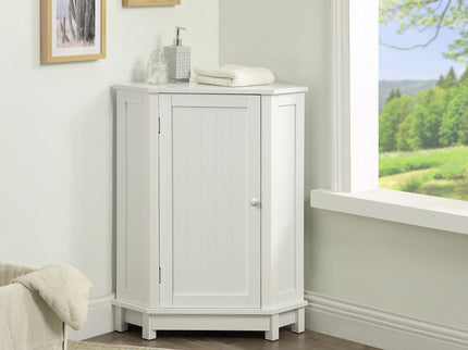 Bathroom Cabinet Triangle Corner Storage Cabinet With Adjustable Shelf Modern Style