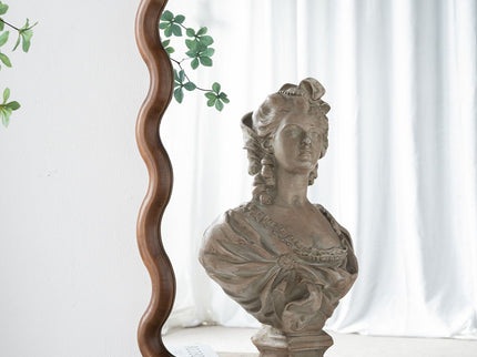 Wood Mirror With Unique Frame - Brown