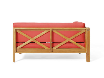 Brava - X Back Corner Bench With Coffee Table
