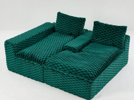 Modular Sofa, Convertible Twin Seat With Chaise Lounge