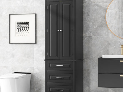 Storage Cabinet With 3 Drawers For Bathroom