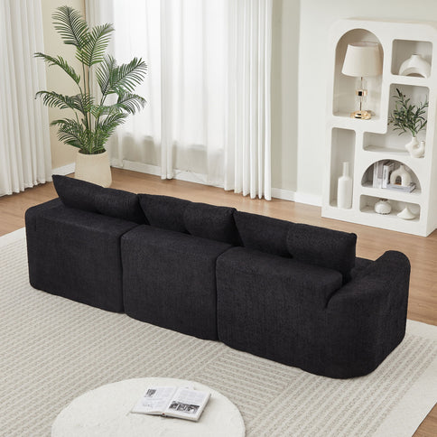 3 Seater With Thickened Armrests Sofa For Living Room