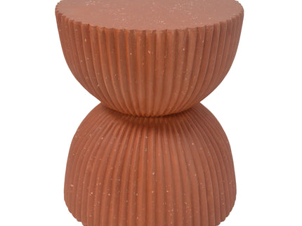 Side Table With Speckled Ribbed Texture