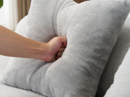 Modern Curved Sofa With Pillows