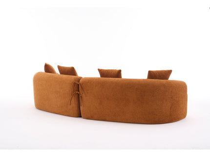 4 Seater Sofa With Fabric, 30D, 60 Hardness Full Sponge, 4 Pillow For Living Room, Home Furniture Sleeper Sectional Sofa For Apartment