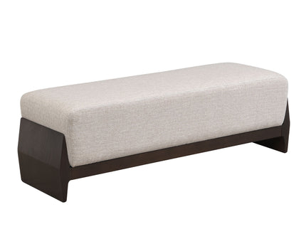Bench With Thick Soft Cushions For 3 People - Brown / Beige