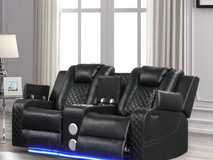 Benz - Power Recliner Set With LED Lighting And USB Charging