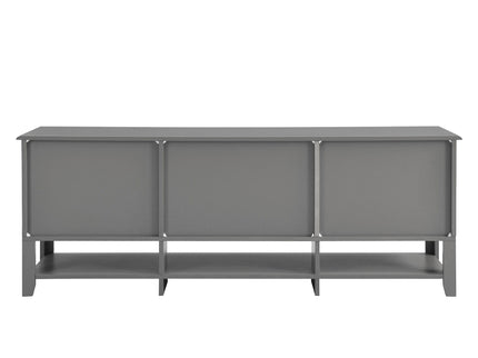 TV Stand, Entertainment Center With Dual Drawers And Hidden Storage, Cabinet With Soft Closing Doors And Sleek Panel Design