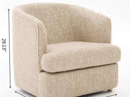 Arm Lounge Chair With Removable Seat Cushion - Light Brown