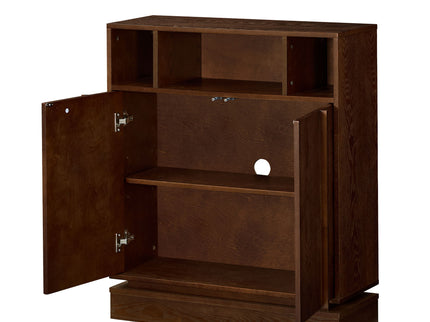 Fluted Sideboard Buffet Cabinet With 2 Doors And Adjustable Shelf, Storage Cabinet For Entryway