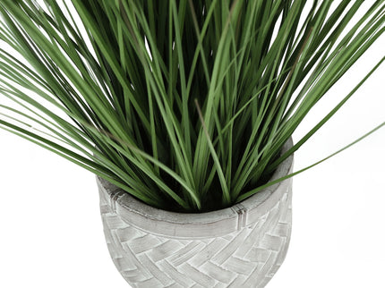 21" Tall, Artificial Plant, Grass, Indoor, Faux, Fake, Table, Greenery, Potted, Real Touch, Decorative - Green / White