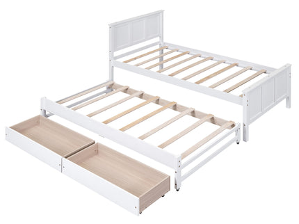 Platform Bed With Trundle And Drawers