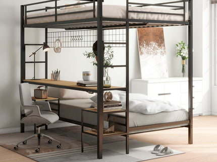 Ethan - Bunk Bed With Desk, Charging Station, Storage Shelves