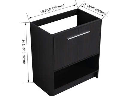 Modern Freestanding Bathroom Vanity With 2 Doors