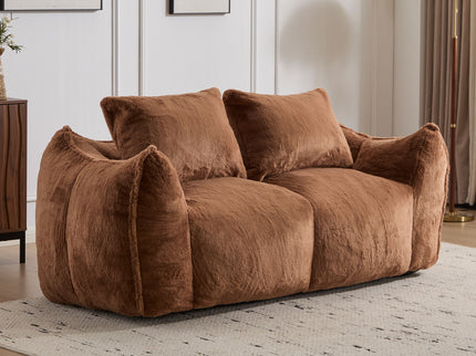 Giant Bean Bag Couch, Ultra Soft Fluffy Loveseat For Living Room