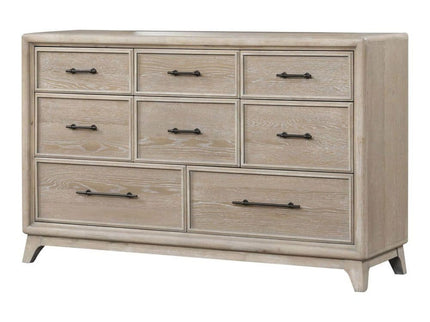 8 Drawers 1 Piece Dresser, Ample Storage Bedroom - Oak