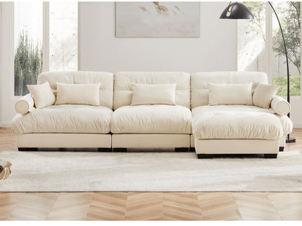 Super Comfort Oversized Modular Sectional Sofa With Movable Ottoman