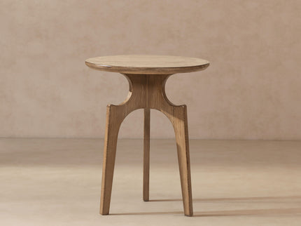 Carmel - Round Side Table - Antique Brown