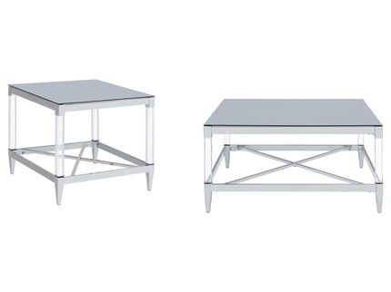 Wallingsford - 2 Piece Square Coffee And End Table Set - Chrome