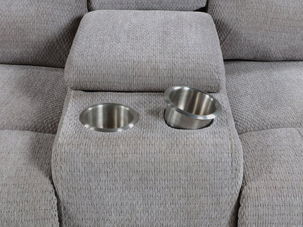Sebring - 2 Piece Upholstered Reclining Sofa Set With Manual Recline - Gray