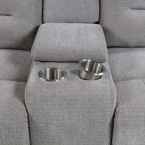Sebring - 2 Piece Upholstered Reclining Sofa Set With Manual Recline - Gray