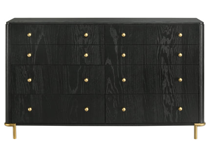 Anser - 8 Drawer Dresser - Black