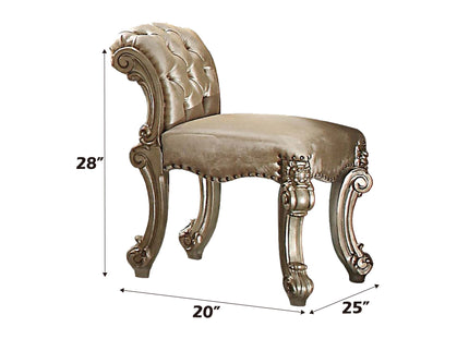Vendome - Vanity Stool - Gold Patina / Bone