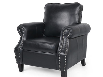 Contemporary Club Chair With Nailhead Trim And Rolled Armrests