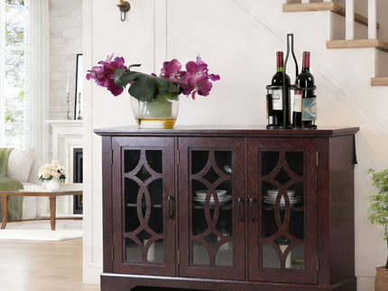 Spacious Sideboard With 3 Doors - Ox Blood Red
