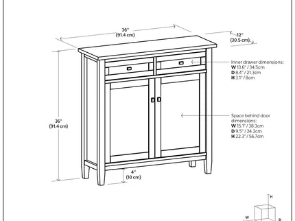 Warm Shaker - Entryway Storage Cabinet - Brown