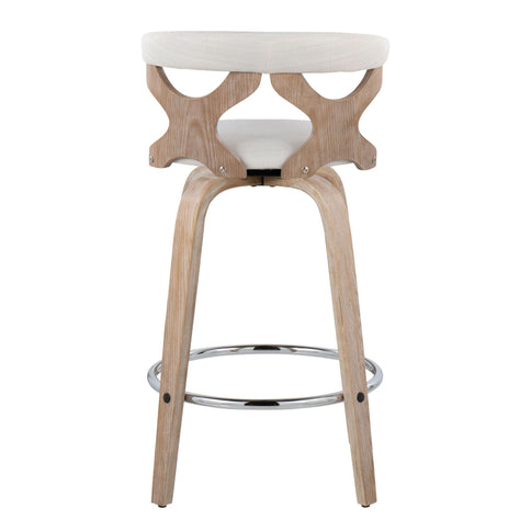 Gardenia - Mid Century Modern Fixed Height Counter Stool With Swivel (Set of 2)