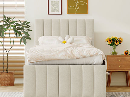Upholstered Design Platform Bed With Trundle