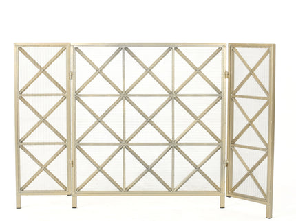 Margaret - 3 Panel Fireplace Screen Iron
