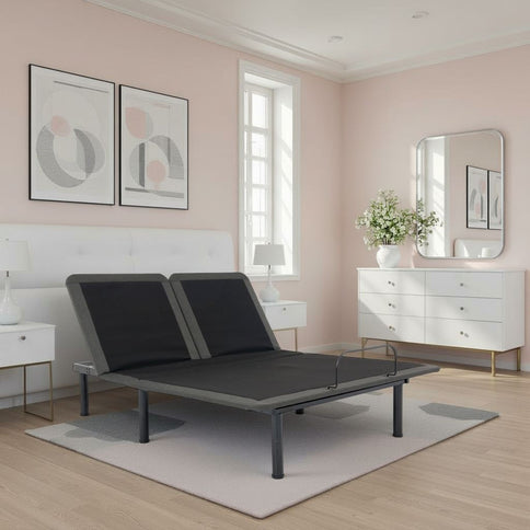 Quick Assembly Adjustable Bed Frame With Voice Activated Controls