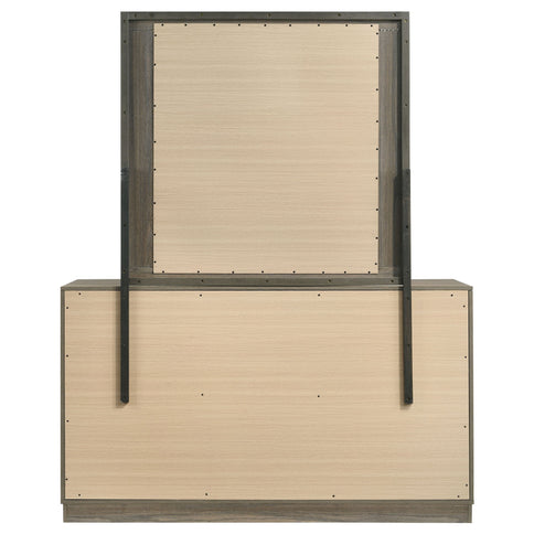 Edmondson - 9 Drawer Dresser With Mirror - Natural / Gray