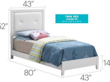Padded Headboard Bed