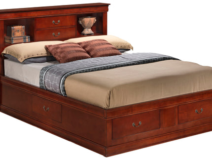 Traditional Style Bookcase Storage Bed